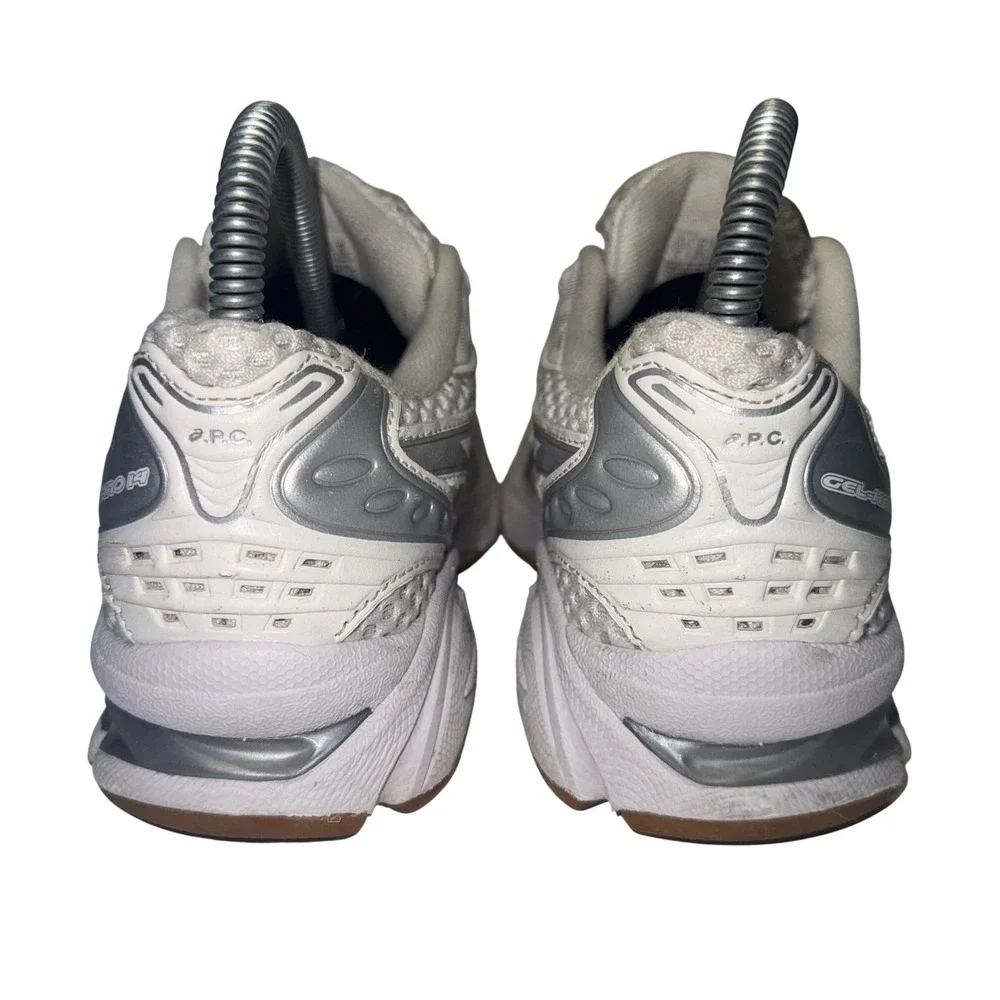 Asics Gel-Kayano 14 A.P.C. Women 6 White Silver Metallic Sneakers Graphite Moon